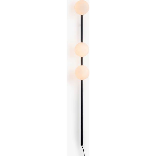 Charcoal Grey Bar Opal Ball Wall Lamp - Houseof