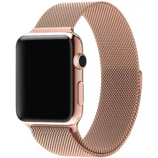 Apple Watch 42 / 44 mm Milanese Loop Armband -  Roséguld (Färg: Roséguld)
