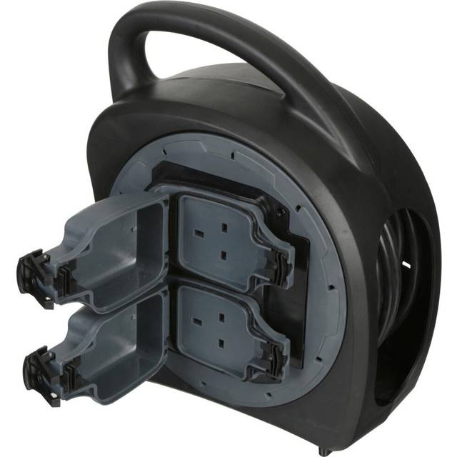 SMJ Outdoor 2 Gang Extension Lead Box - 20m | Waterproof Cable Reel