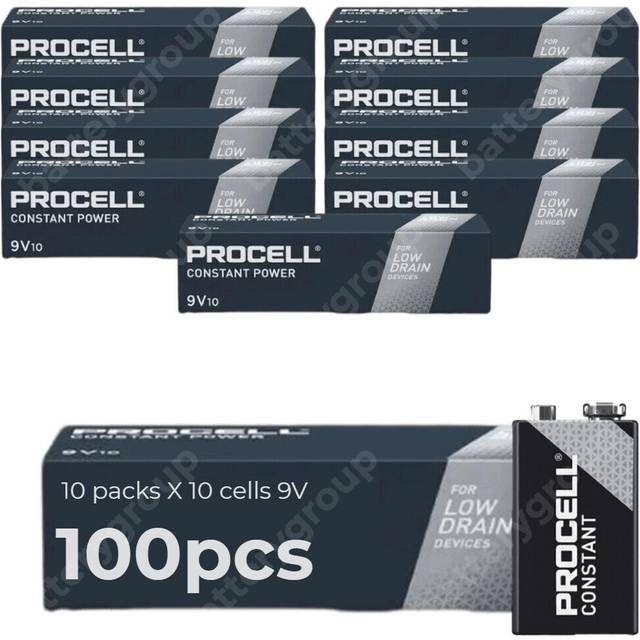 Duracell Procell Constant 9V PP3 6LR61 PC1604 Batteries | Box of 10