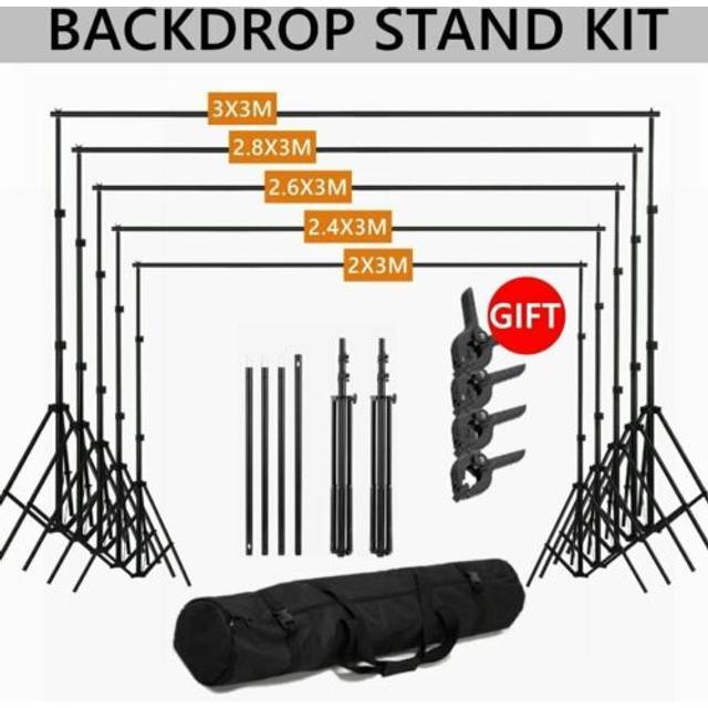 2x 3m heavy duty backdrop stand kit photography background support photo studio