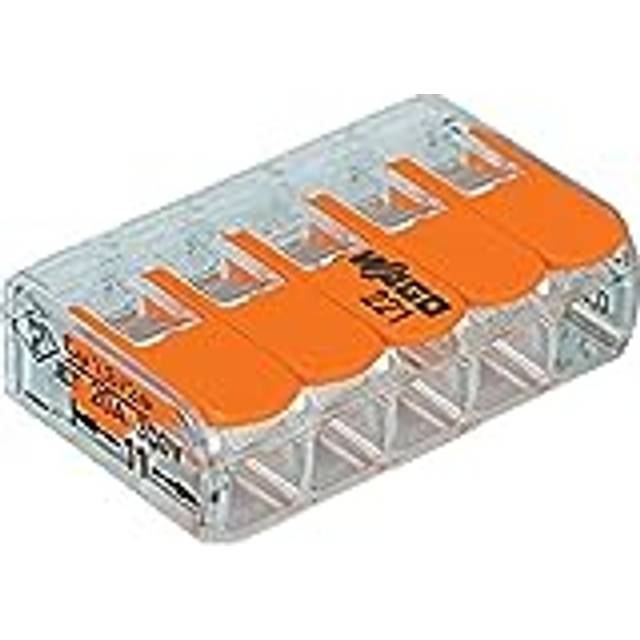 10 x Wago lever splice connector 221 Series 221415 5 way terminal