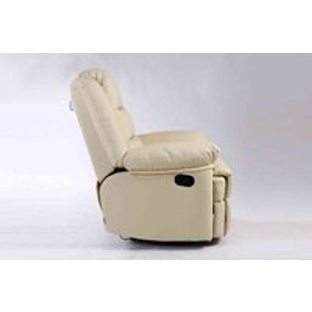 Loxley Leather Recliner Chair - Cream, Cream