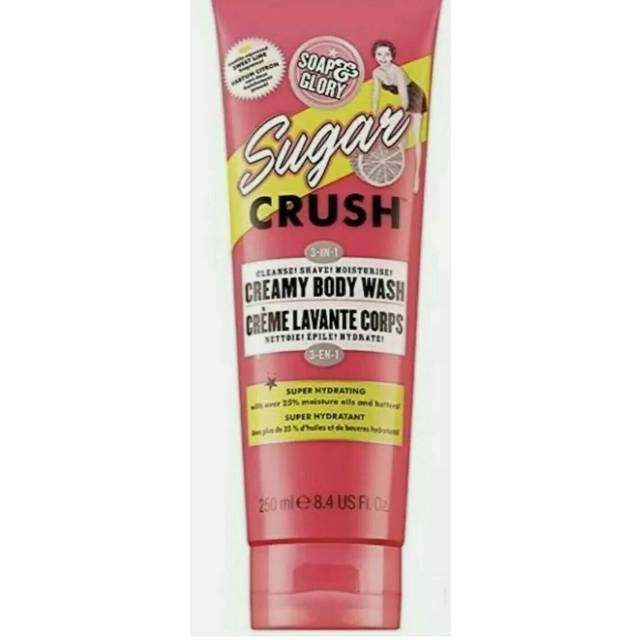 3x soap & glory 3in1 sugar crush creamy body wash 250ml