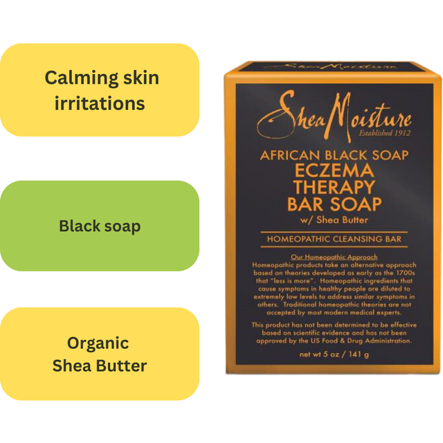 Shea Moisture African Black Soap Eczema Therapy Bar Soap - 5oz