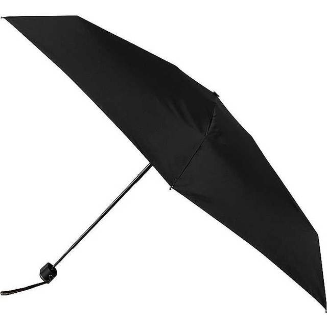 totes ECO-BRELLA Compact Mini Flat Umbrella, Black