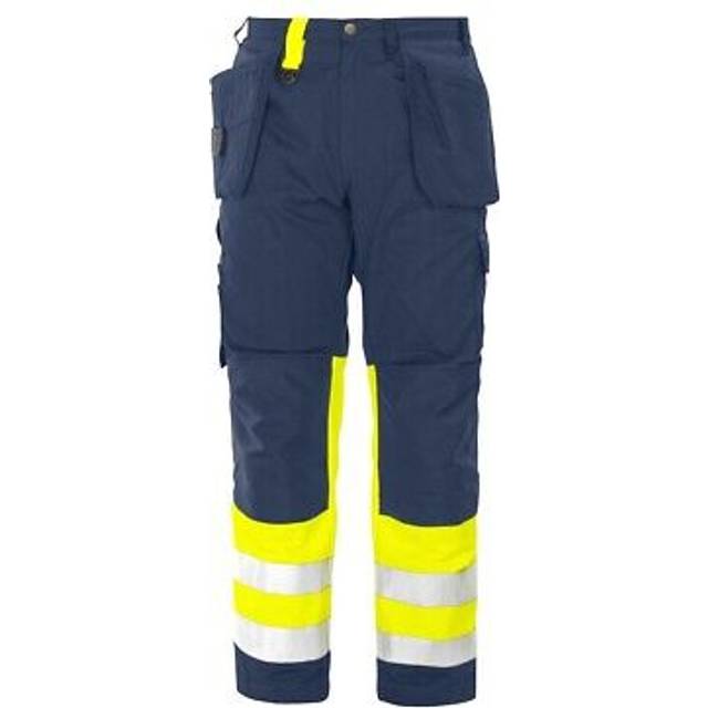 (40T, Yellow/Navy) Projob Mens High-Vis Cargo Trousers