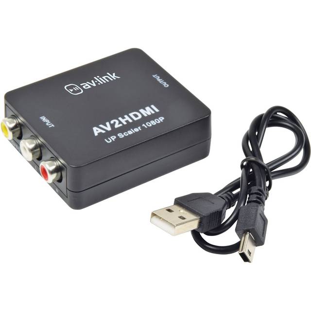3 RCA CVBS to HDMI Full HD Upscale Video 1080P AV Composite Converter Adapter