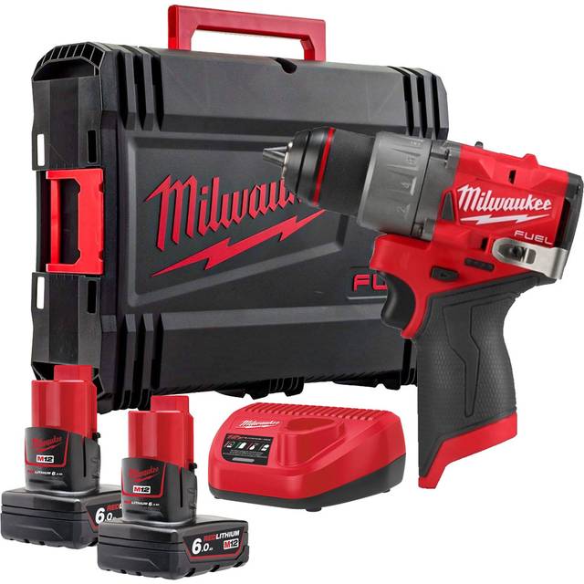 Milwaukee M12 Fuel Sub Compact Drill Driver Kit - 2x 6Ah Batteries Charger and Case