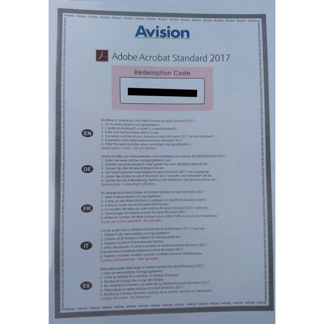 Adobe Acrobat Standard 2017 Vollversion Win