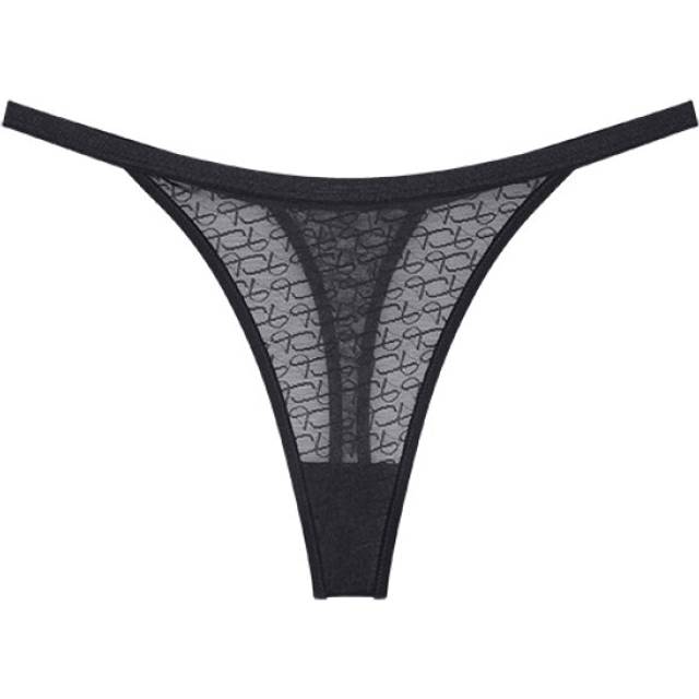 Triumph Signature Sheer String Knickers, Black