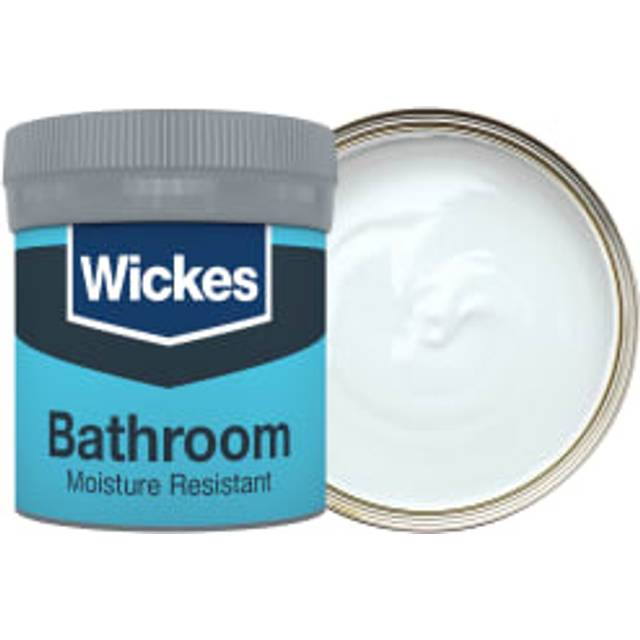 Wickes Bathroom Soft Sheen Emulsion Paint Tester Pot - Cloud No.150 - 50ml