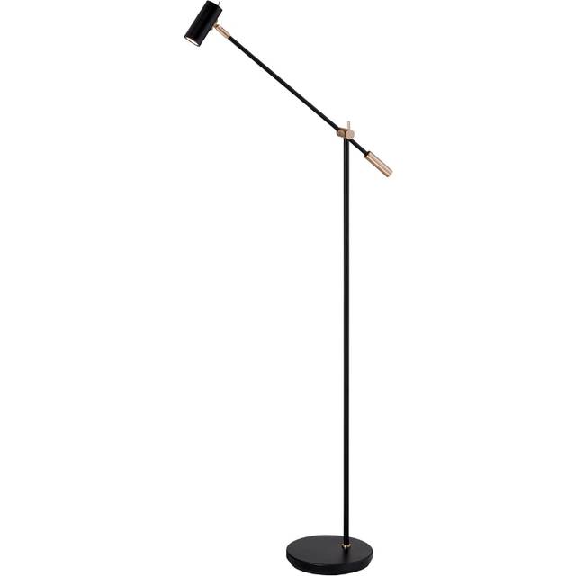 Belid Cato golvlampa 134 cm Mattsvart-mässing - Svart