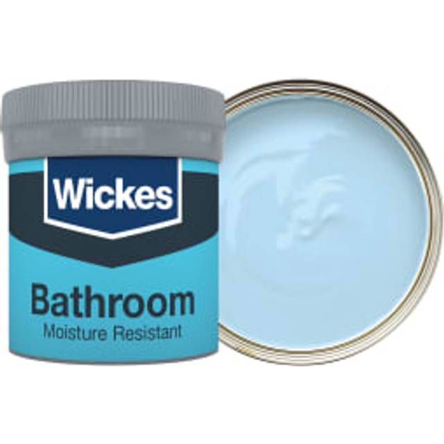 Wickes Bathroom Soft Sheen Emulsion Paint Tester Pot - Sky No.910 - 50ml