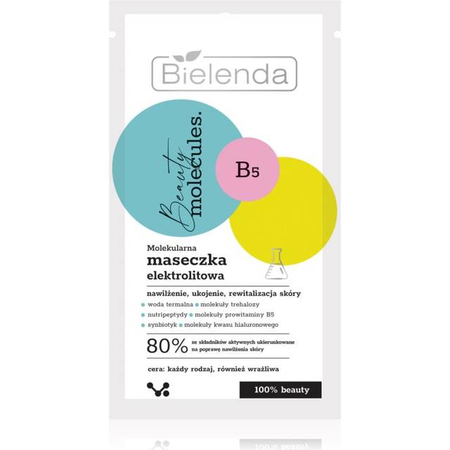Bielenda Beauty Molecules Fugtende ansigtsmaske har en beroligende