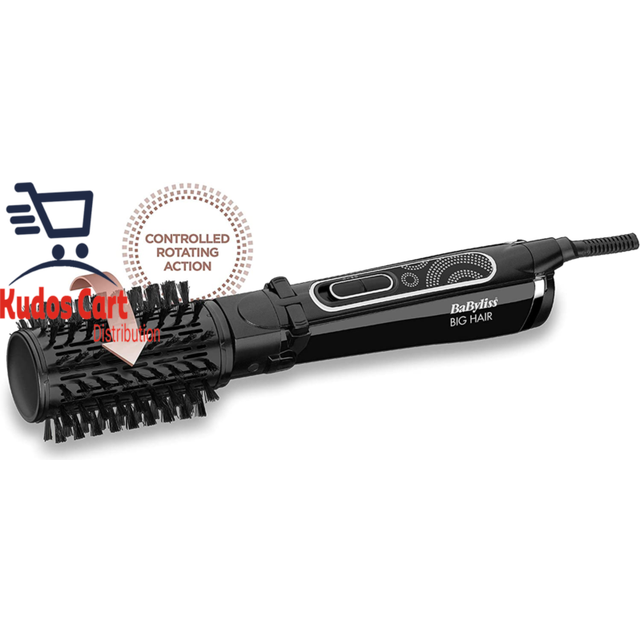 BaByliss Big Hair Rotating Hot Air Blow dry Brush, Dry and style in one step, 50mm