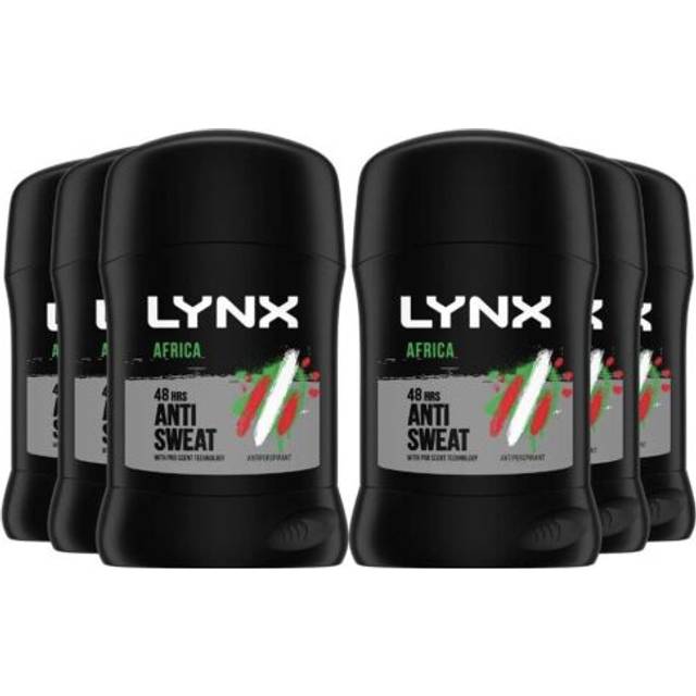 Lynx Africa Antiperspirant Deodorant Stick for men 50 ml Stick (Pack of 6)