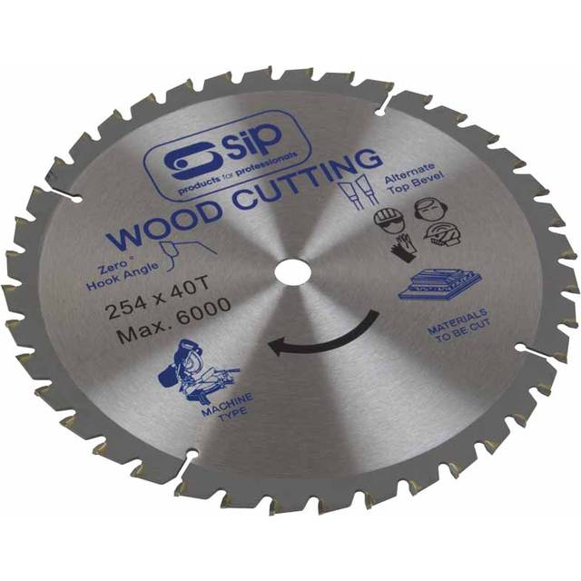 Sip 254mm X 16mm Tct 40t Circular Saw Blade