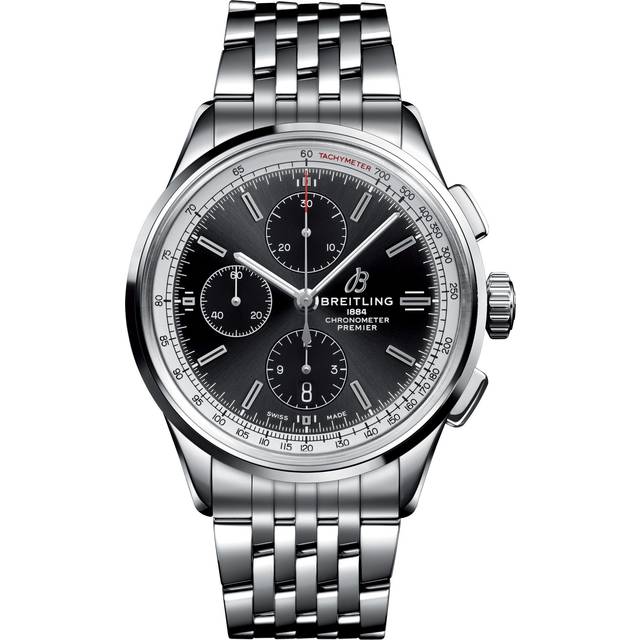 Breitling Watch Premier Chronograph 42 Steel Navitimer - Black