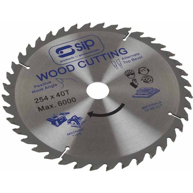 Sip 254mm X 30mm Tct 40t Circular Saw Blade