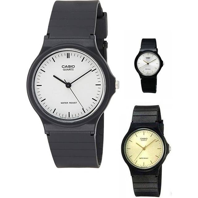 CASIO Quartz Waterproof Sports White Dial Mens White Analog MQ-24-7E2 - Free