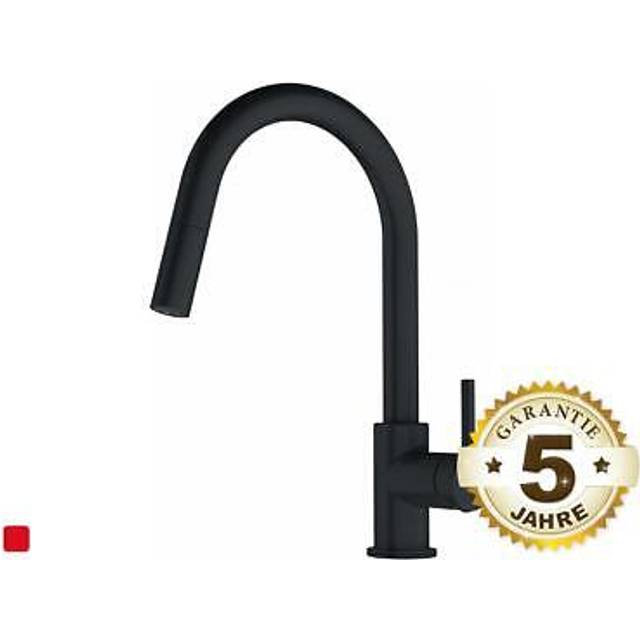 Lina - Kitchen mixer 215x360mm, Pull-out spray, Spout rotation 150, Fragranit, Black matt (115.0626.053) - Franke
