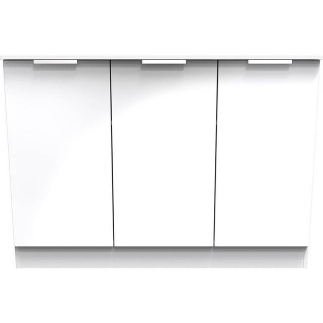 Plymouth Large Sideboard White 3 Doors 1 Shelf 110cm