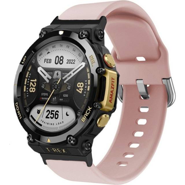 Silikonrem till Huami Amazfit T-Rex 2 - Rosa