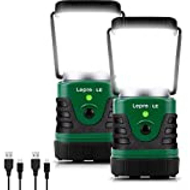 LE Rechargeable Camping Lantern, 1000 Lumen Camping Lights, 4 Modes Emergency Light with 4400mAh Power Bank, Water Resistant Tent Light for Camping,