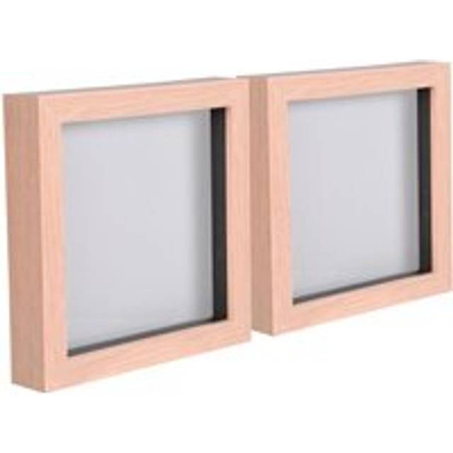 Nicola Spring - 3D Box Photo Frames - 6" x 6" - Light Brown