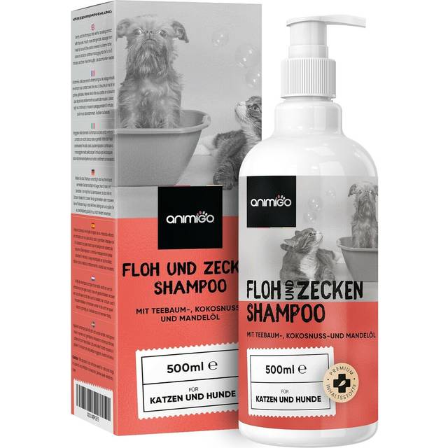 Flea Shampoo For Dog - 500ml - Relieves Itchy & Dry Skin - Animigo
