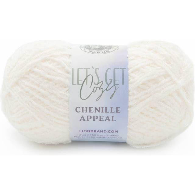 Lion Brand Yarn Chenille Appeal Yarn  Coconut Milk