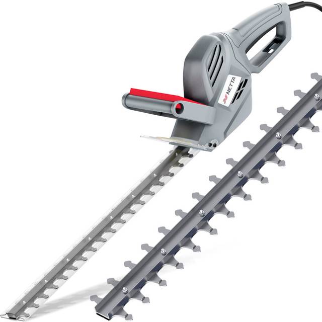 NETTA 500W Corded Electric Hedge Trimmer - Cutting Blade 55cm