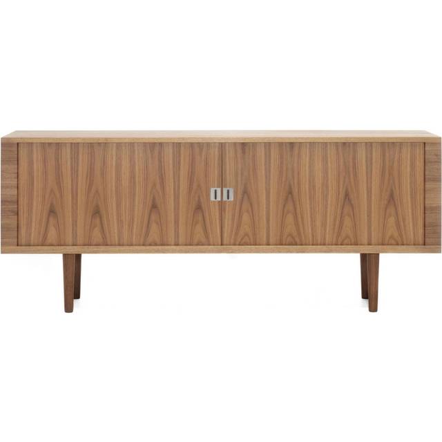 Carl Hansen - CH825 Sideboard, Oljad Valnöt, Ben i Rostfritt stål - Sideboards - Hans J. Wegner - Träfärgad - Metall/Trä