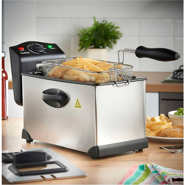 VonShef Deep Fat Fryer 3L Capacity 2000W - Silver (3)