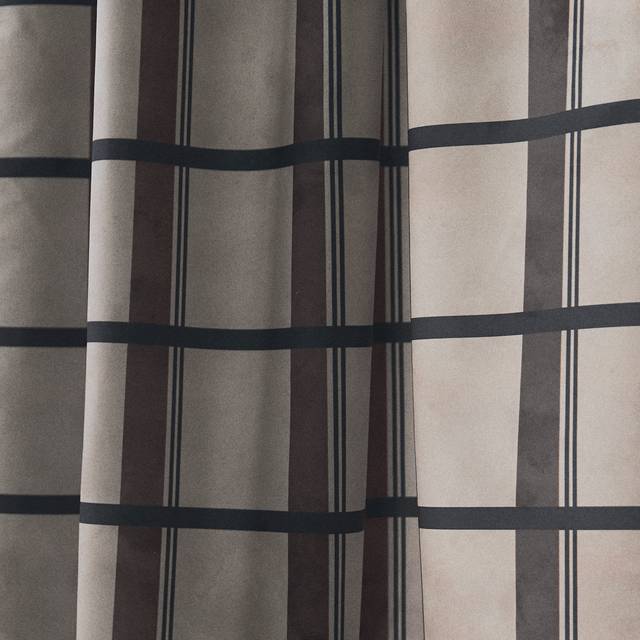 COMPLIMENTS Check Shower Curtain W/Eyelets 200 cm |Brun |140X200 cm