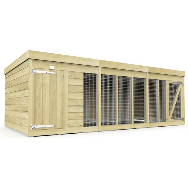 12ft x 6ft Dog Kennel & Run Treated Timber Fast & Free 2-5 Day Delivery