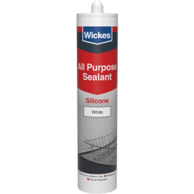 Wickes White All Purpose Silicone Sealant - 300ml