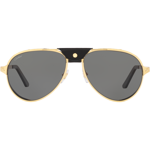 Cartier Womens Gold Ct0296s Aviator-frame Metal Sunglasses 135mm - GOLD