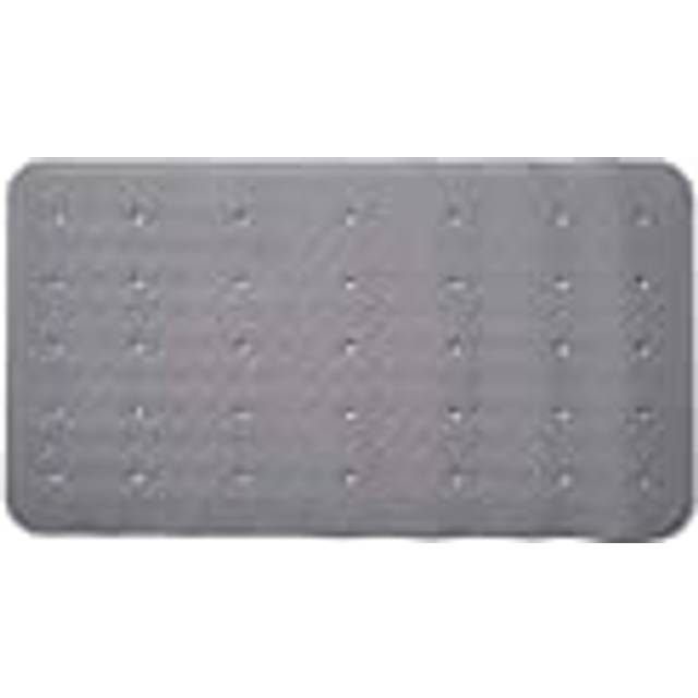 Raised Rectangle Non-Slip Bath Mat - Grey