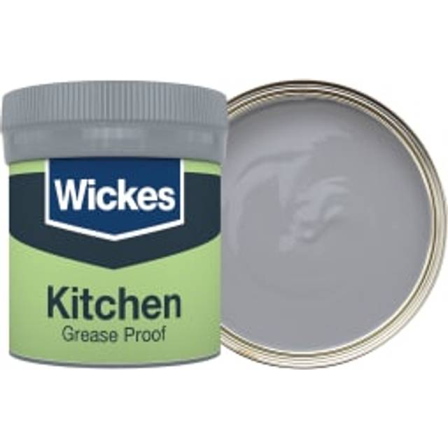 Wickes Kitchen Matt Emulsion Paint Tester Pot - Pewter No.220 - 50ml