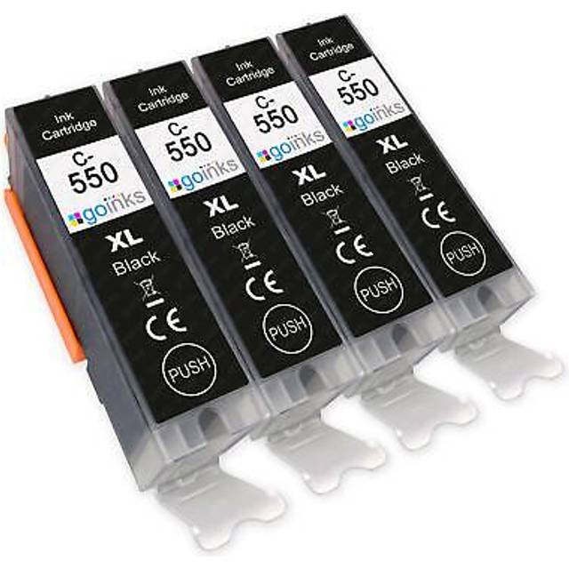 Compatible 4 Go Inks Black Ink Cartridges to replace Canon PGI-550Bk  / non-OEM for PIXMA Printers