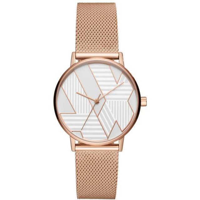 Armani Exchange AX5550 Women's Lola Rose Gold-Tone Mesh Watch