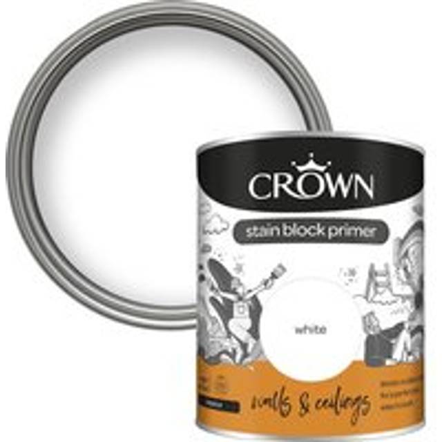 Crown - Walls & Ceilings Stain Block Primer - 750ml White