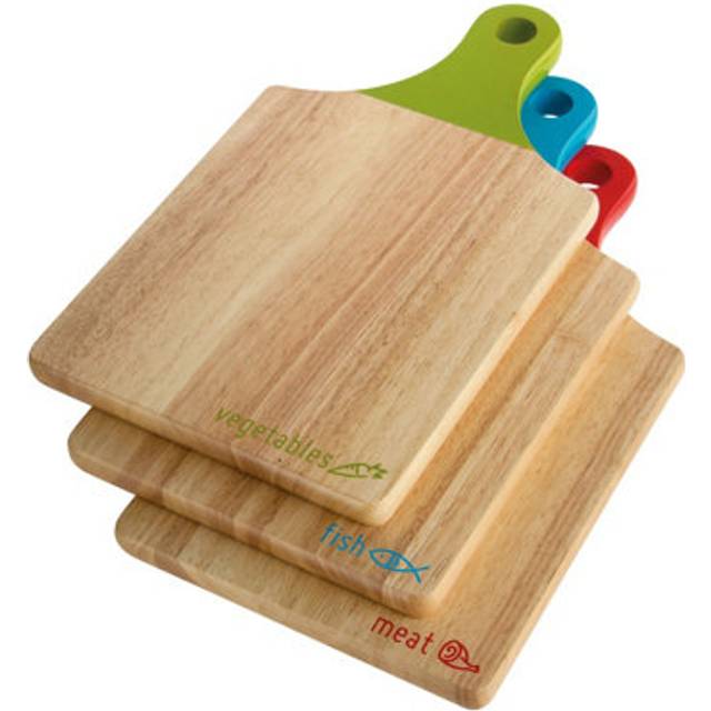 Dahra Set of Three Icon Paddle Chopping Boards - Natural - One Size