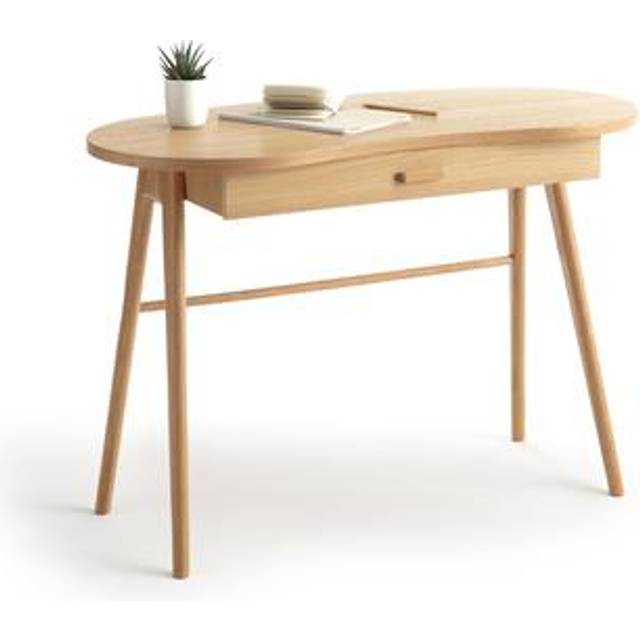 Astrid 1-Drawer Desk in Solid Oak and Oak Veneer - ONE SIZE