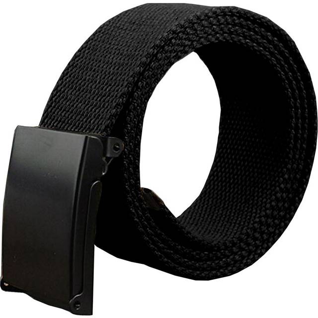 (Black, Regular) Kruze Mens Canvas Belt For Jeans Designer Adjustable Regular Big King Size Belts