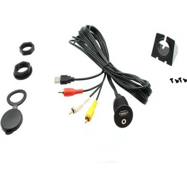 Aux kabel - 3.5mm Aux & USB-anslutning till RCA/USB