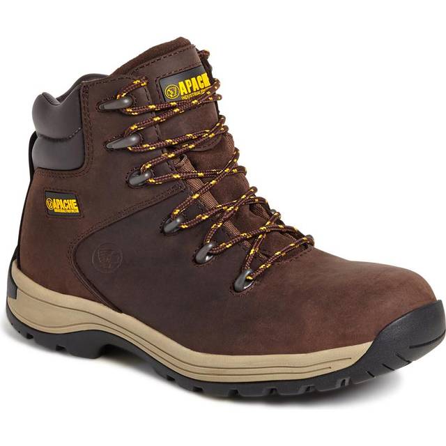 Apache AP315CM Nubuck Water Resistant Safety Hiker Brown UK6 Shoe Size