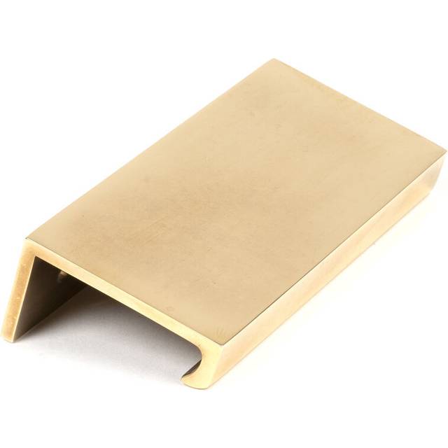 From The Anvil Aged Brass 100mm Plain Edge Pull - One Size